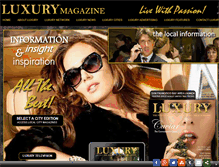 Tablet Screenshot of luxurythemagazine.com